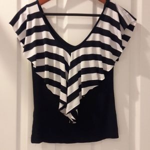 S/M navy & white shirt